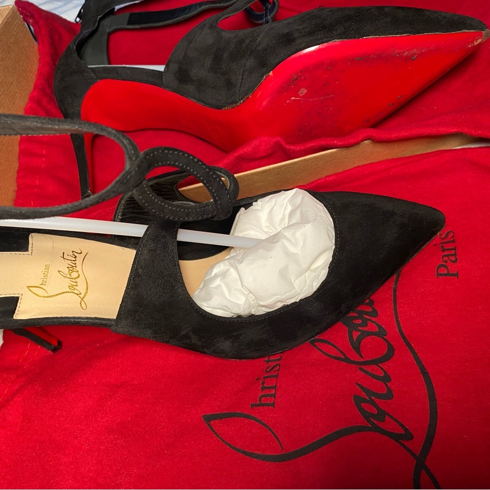 Christian Louboutin Black Suede Women's Shoes 👠